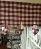 Valance feston 9 coeurs vichy framboise 150x25cm Aux Cotonnades de Mathilde 