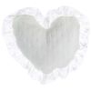 Coussin coeur avec dentelle cru Blanc Mariclo