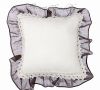 Coussin Bndicte chocolat 40 x 40 cm Blanc Mariclo